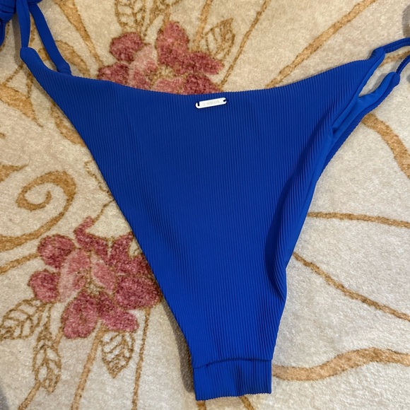 Berlook Royal Blue Tie-Side Bikini Bottom - Picture 3 of 5
